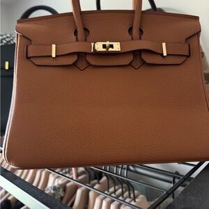 Wirkin Firkin Brown Leather Handbag